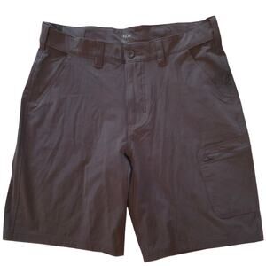 Huk Next Level Shorts for fishing in Iron, dark gray sz L Inseam 10.5" Waist 35"